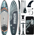11'x34 Ultra Wide Paddleboard, Inflatable SUP&420lb Capacity for All Skill, Stand-up Paddle Board for Yoga/Family, EVA Deck, US Fin, High-Pressure Pump, 100L Bag, Safety Leash