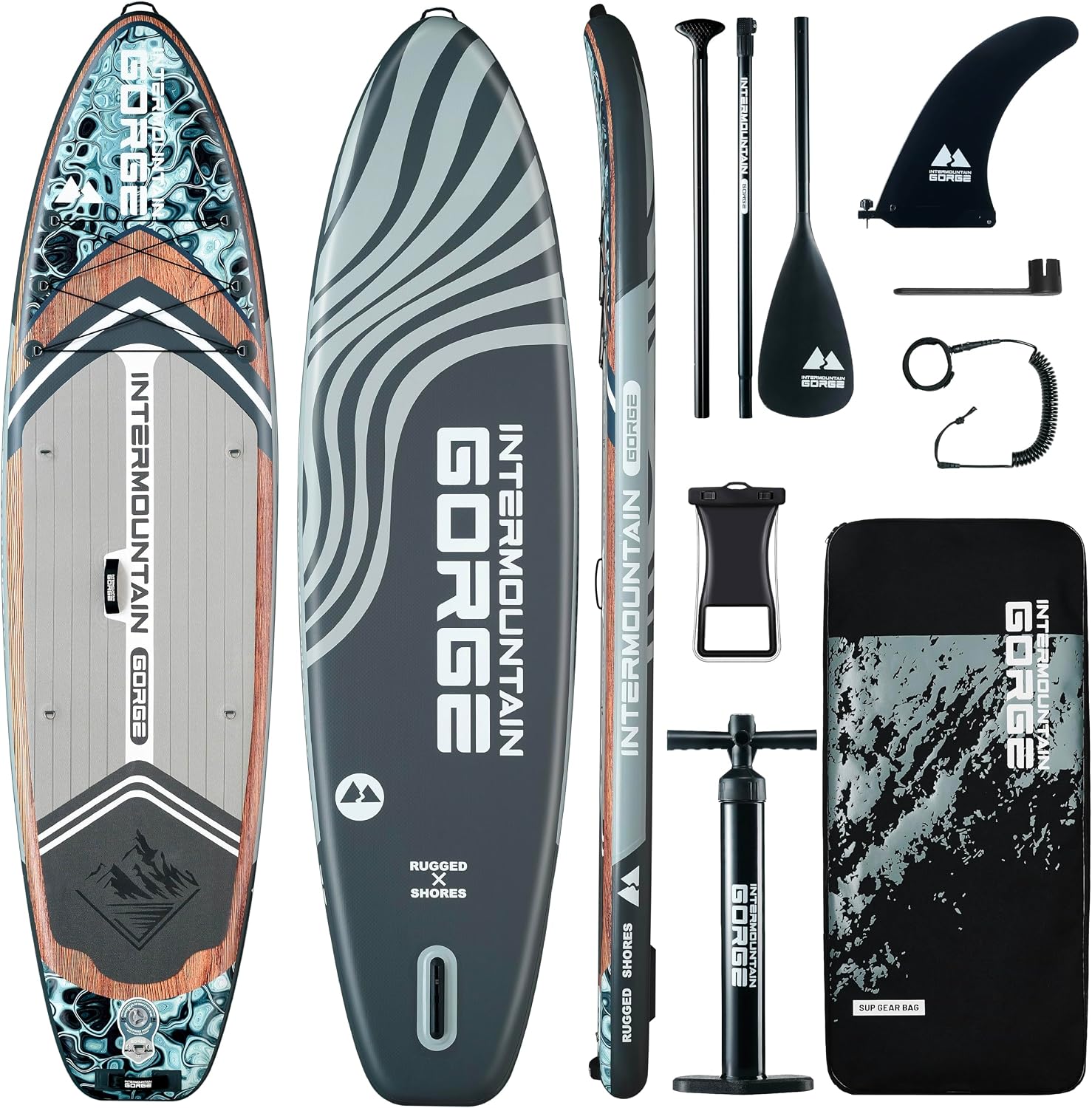 11'x34 Ultra Wide Paddleboard, Inflatable SUP&420lb Capacity for All Skill, Stand-up Paddle Board for Yoga/Family, EVA Deck, US Fin, High-Pressure Pump, 100L Bag, Safety Leash