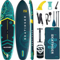 Skatinger 11'6×35' Super Wide Inflatable Paddle Board, Ultra Stable Stand Up Paddleboards for 450lb/3 People/Family/Big Size w/Shoulder Strap, 100L Backpack, Ultra-Light All-Round Sup Board