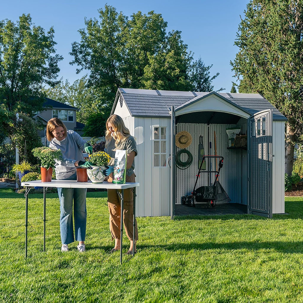 Lifetime Outdoor Storage Shed, 10 x 8 Foot, Gray