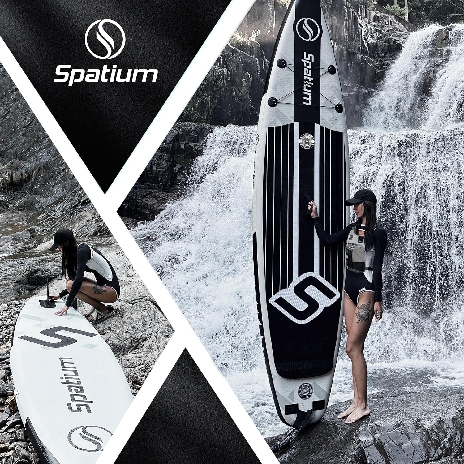 Spatium 11'5'x32' Magnetic Cup Holder Touring Paddle Board Stand Up Paddle Board for Adults,440lb Capacity SUP Board with Camera Mount for Youth & Adults of All Skill Levels