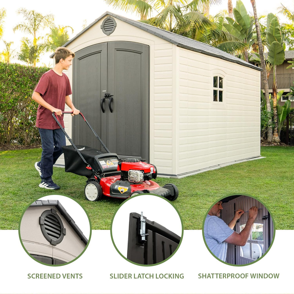 Lifetime Outdoor Storage Shed, 8 x 12.5 Foot