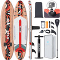 ZLX Inflatable Stand Up Paddle Board, 10'6' SUP Non-Slip Stable Deck Pad, Unique Center Fin, Premium Accessories, Paddleboard for Adults, Beginners, All Skill Levels