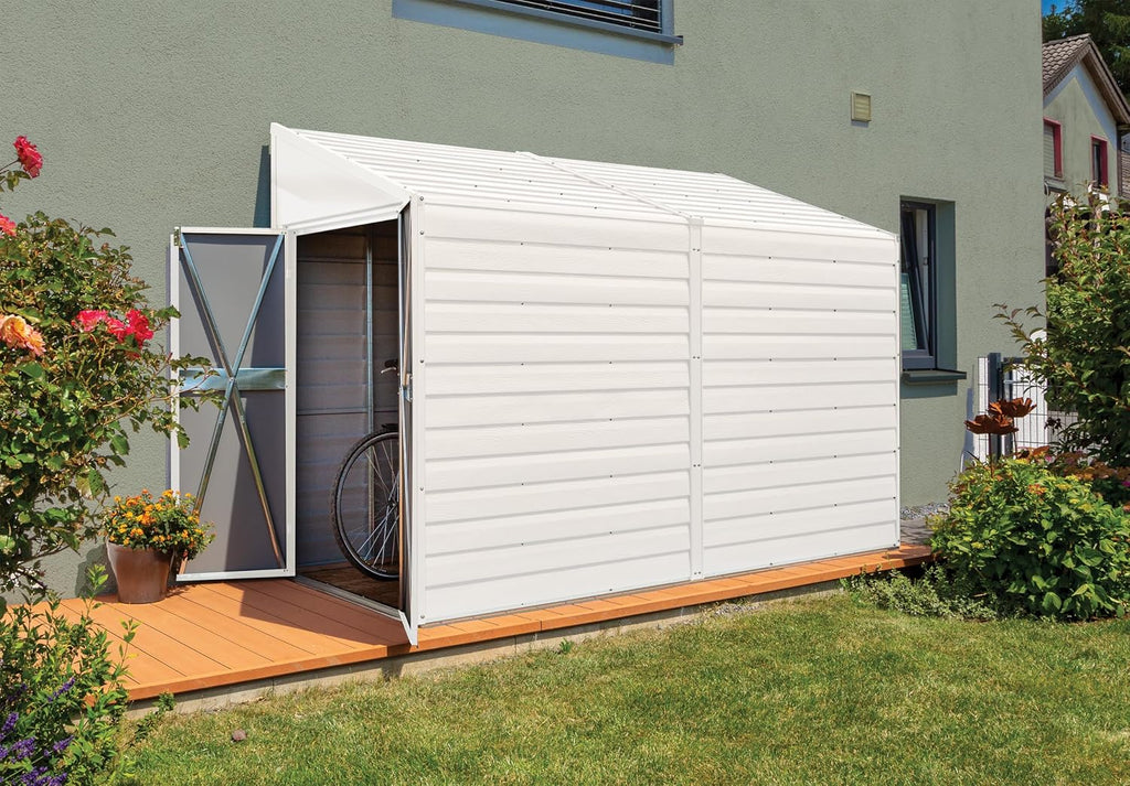 Arrow Shed Yardsaver Compact Galvanized Steel Storage Shed with Pent Roof, 4' x 10'