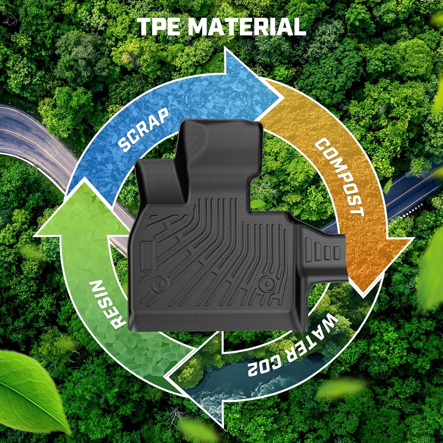Mixsuper Floor Mat & Cargo Liner for BMW IX 2022-2026,All Weather TPE Floor Liners with Trunk Mat & Backrest Protectors,IX Accessories,Anti-Slip Floor Liners Set, Black