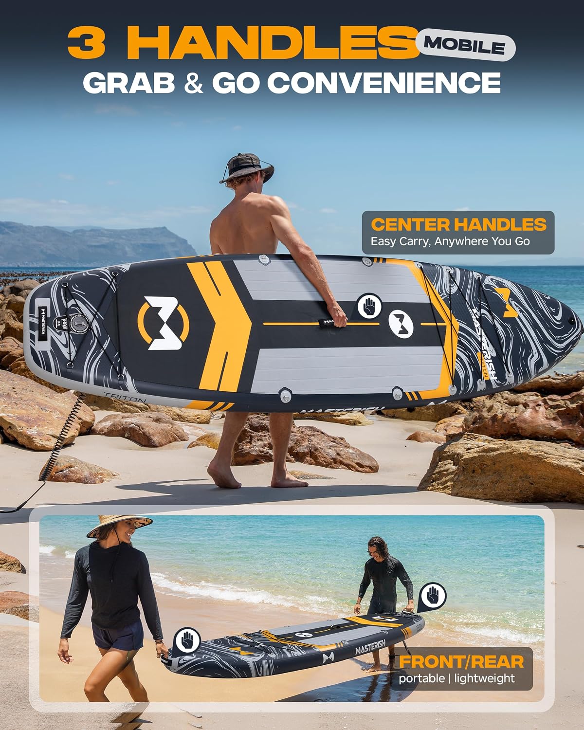 Extra Wide Inflatable Paddle Board 11'6 x 35'' x 6'', 450 LB High Weight Capacity SUP, Wide Stable Stand Up Paddle Board for Heavy People, Family & 2/3 Person, XL All-Around Paddleboard