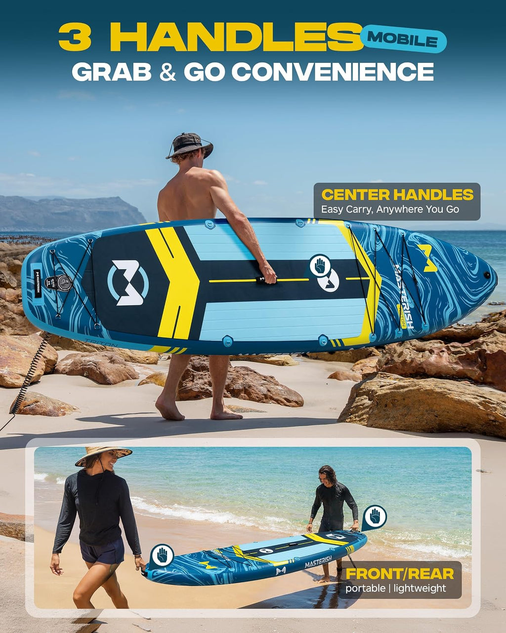 Extra Wide Inflatable Paddle Board 11'6 x 35'' x 6'', 450 LB High Weight Capacity SUP, Wide Stable Stand Up Paddle Board for Heavy People, Family & 2/3 Person, XL All-Around Paddleboard