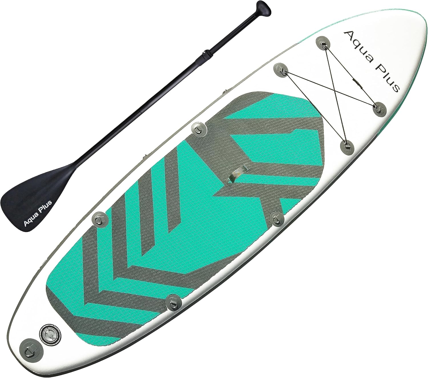 Aqua Plus 6inches Thick Inflatable SUP for All Skill Levels Stand Up Paddle Board,Paddle,Pump,ISUP Travel Backpack, Leash,Shoulder Strap,Youth,Adult Inflatable Paddle Board