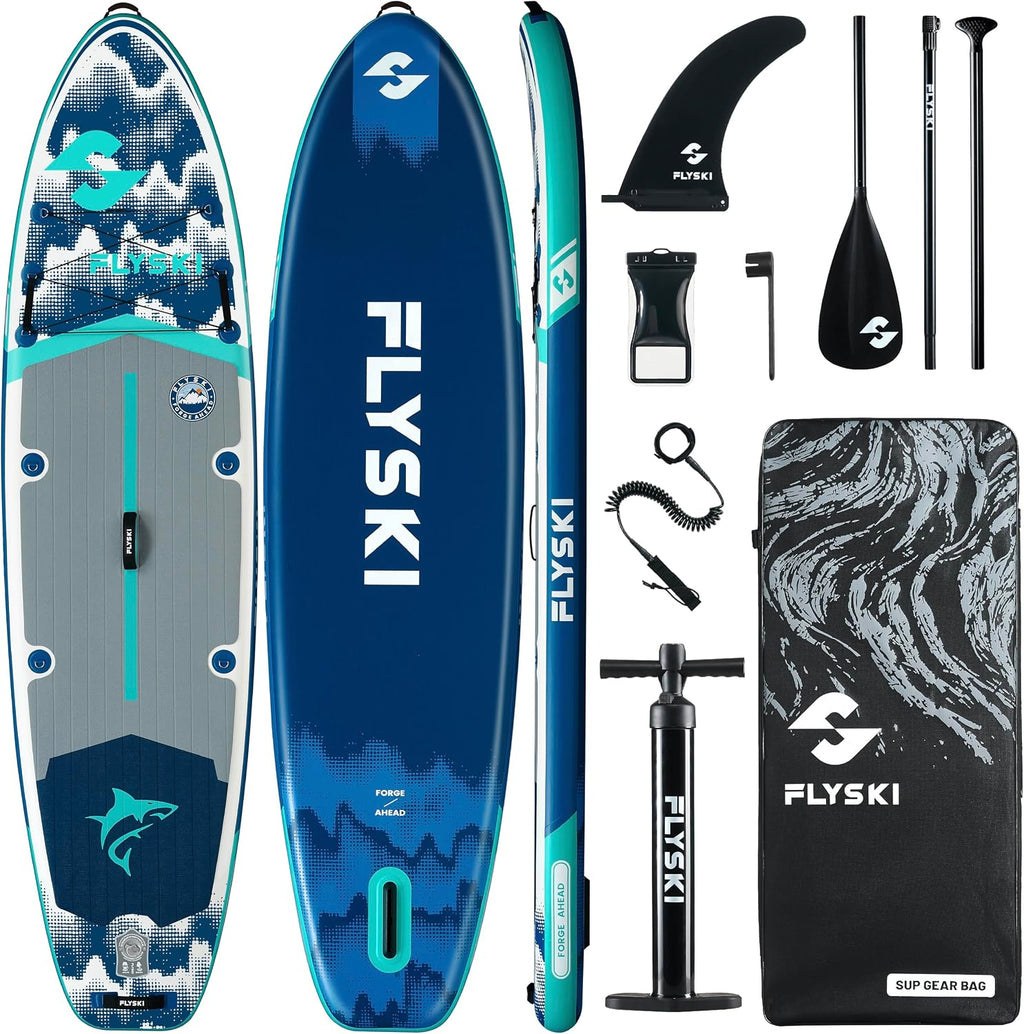 11'x34 Ultra Wide Paddleboards, Inflatable SUP&420lb Capacity for All Skill, Stand-up Paddle Board for Adults, Yoga/Fishing/Family, EVA Deck, US Fin, High-Pressure Pump, 100L Bag, Safety Leash