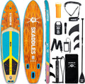 11' Inflatable Stand Up Paddle Board – Extra Wide SUP for Adults & Kids of All Skill Levels, Stable Paddleboard with Pump, Fins, Backpack, Accessories & Waterproof Phone Pouch