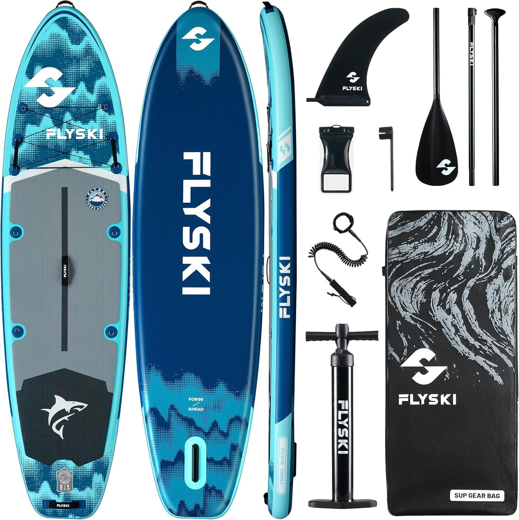 11'x34 Ultra Wide Paddleboards, Inflatable SUP&420lb Capacity for All Skill, Stand-up Paddle Board for Adults, Yoga/Fishing/Family, EVA Deck, US Fin, High-Pressure Pump, 100L Bag, Safety Leash