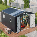 WACASA 10x12 FT Metal Shed Heavy-Duty | Military-Grade 20-Gauge Reinforced Frame with Powder Coating | 50 PSF Snow Load & 120 MPH Wind Rated | Garden Tool/Bike Skylight Building