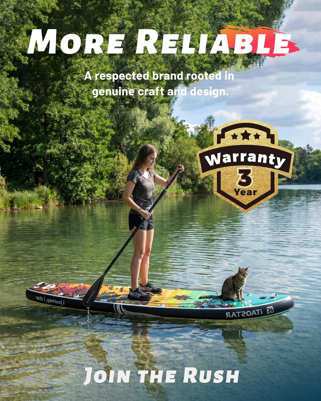 iTAOSTAR Novelty 11'6' x 35' Extra Wide SUP for Enhanced Stability - Inflatable Stand Up Paddle Board - Premium Paddle Board Kit for Adults & Youth - All Skill Levels - Includes SUP Accessories