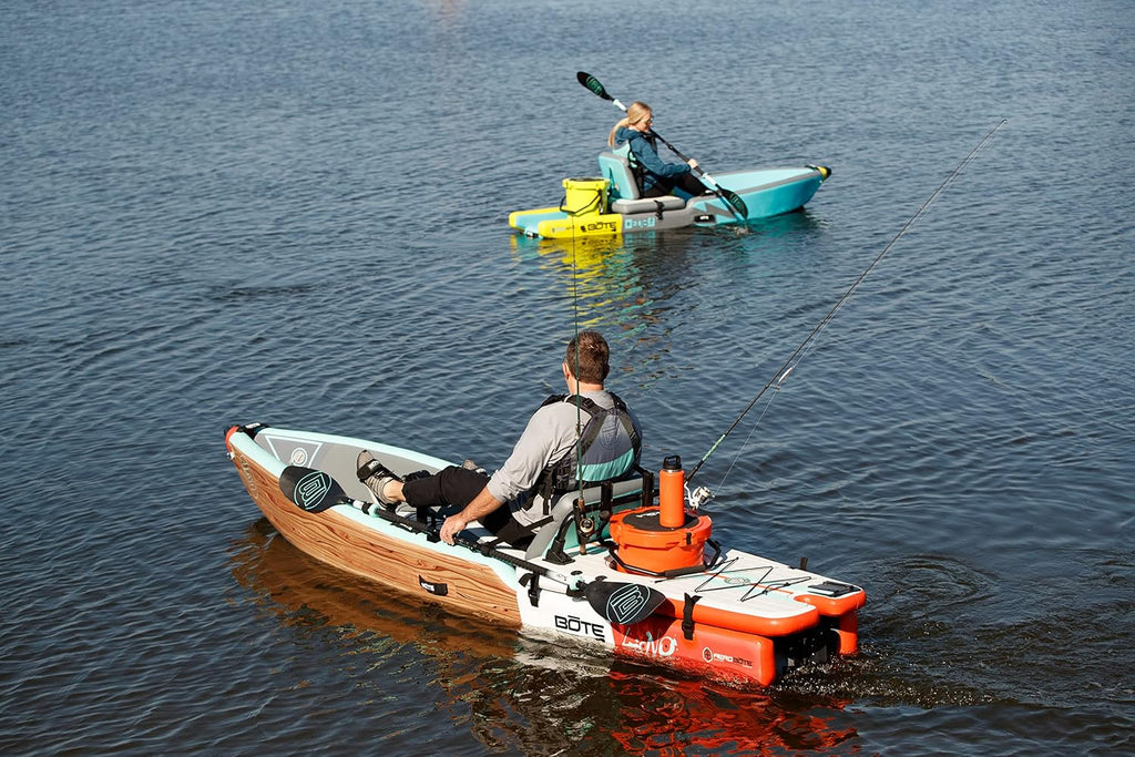 BOTE Lono Aero Inflatable Kayak Convertible Stand Up Paddle Board for Single Rider Adults Kids Family Friendly Blow Up Fishing MAGNEPod Compatible