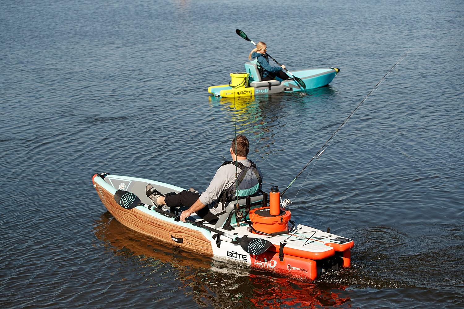 BOTE Lono Aero Inflatable Kayak Convertible Stand Up Paddle Board for Single Rider Adults Kids Family Friendly Blow Up Fishing MAGNEPod Compatible