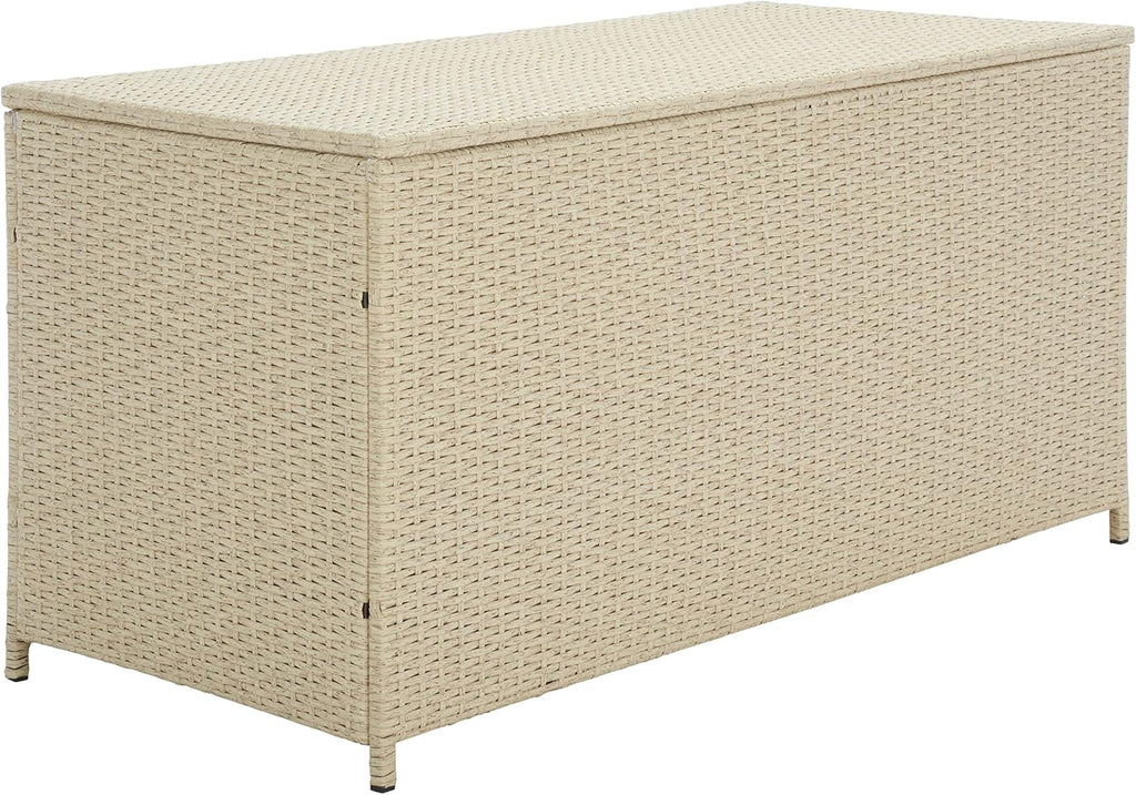 SAFAVIEH Outdoor Collection Oliveira Beige/White Cushion Box
