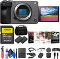 Sony FX30 Digital Cinema Camera (ILME-FX30B) + 64GB SF-G Tough Card + Bag + NP-FZ100 Compatible Battery + Charger + Photo Software + Flex Tripod + Hand Strap + Memory Wallet + More (Renewed)