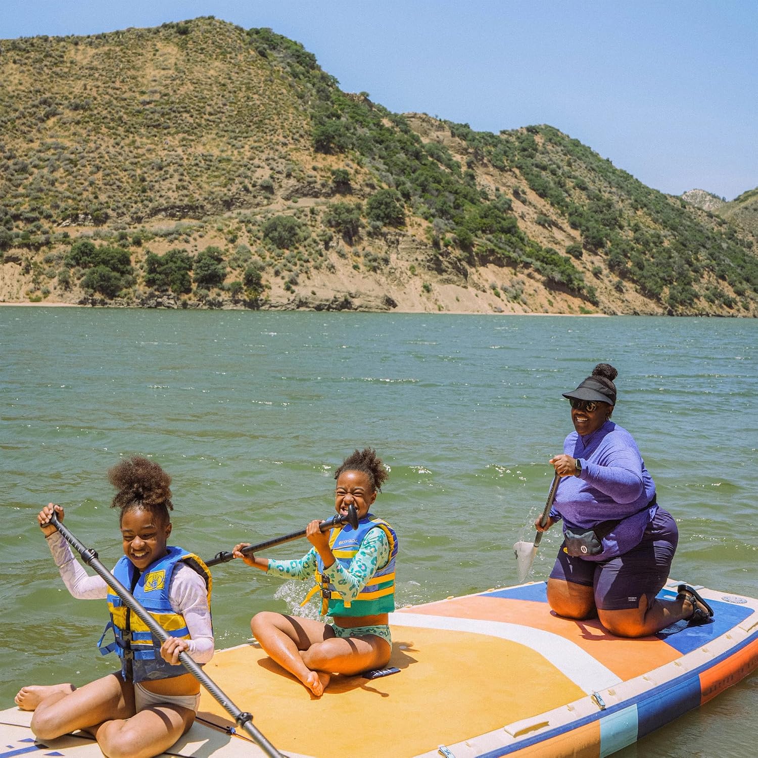 ISLE Megalodon Inflatable Stand Up Paddle Board & iSUP Bundle Accessory Pack - Up to 1,050 lbs Capacity — Durable, Lightweight, Stable — 12' L x 45' W x 8' OR 15' L x 56' W x 8'