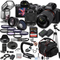 Sony a7 III Mirrorless Digital Camera 24MP w/ 28-70mM Lens, 128GB Extreem Memory, TTL Pro Flash, Filters, Lenses, Case Tripod, Grip, and More – Pro Photo Bundle (40pc Bundle)