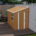 KEIKI 8x4 FT Heavy-Duty Metal Storage Shed, Outdoor Storage Shed with 2 Doors, Windows & Ventilation, Utility and Tool Shed with Slooping Roof for Garden, Backyard, Patio, Lawn