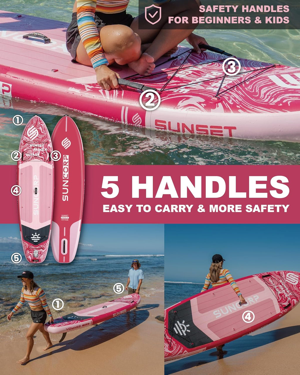 Suncorp 11.6'x35'' Inflatable Paddle Board, Extra Wide Stand-up Paddleboards, 450lbs Capacity, Inflatable SUP, Dual-Action Pump, 100L Backpack, 9 Plus Kits for Family, Fishing, Yoga&All Skill Levels