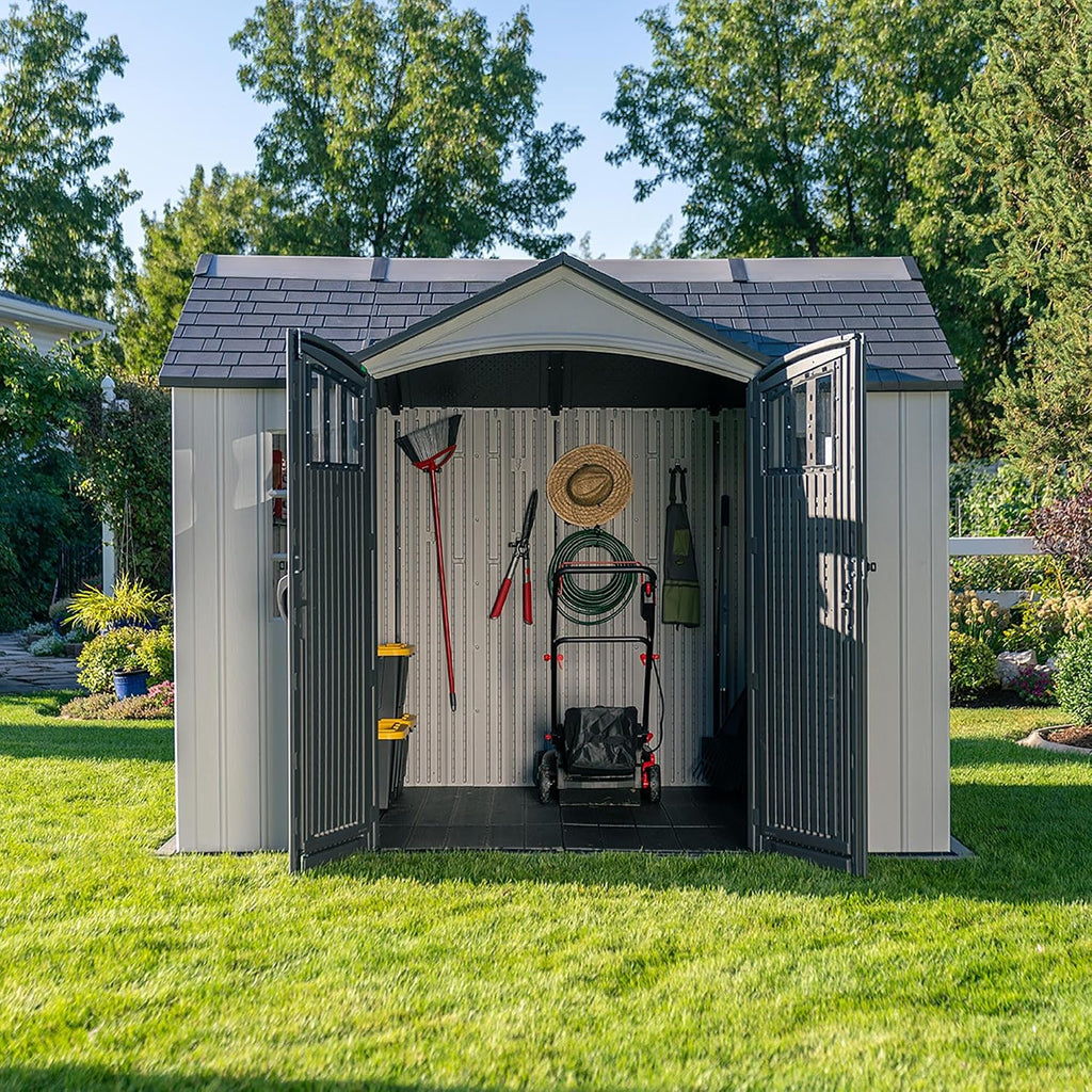 Lifetime Outdoor Storage Shed, 10 x 8 Foot, Gray