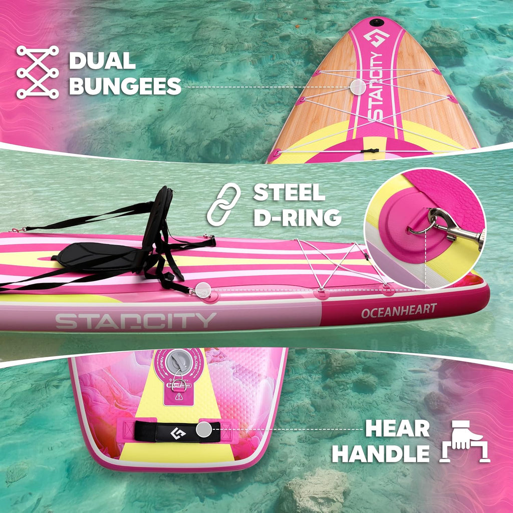 Starcity 11'6'*34'*6' Stand Up Paddle Board,Inflatable Paddle Boards for Adults w/a Simple and Non Slip Design, Moderate Length and Easy Operation, Suitable for Adults.