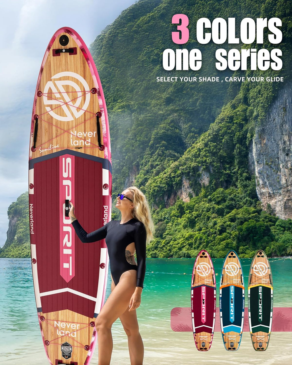 11'6×35' Super Wide Inflatable Stand Up Paddle Board, Ultra Stable SUP Board for Adults, 450lb Capacity with Shoulder Strap, 100L Backpack, Removable US Fin, Floating Paddle, Safety Leash
