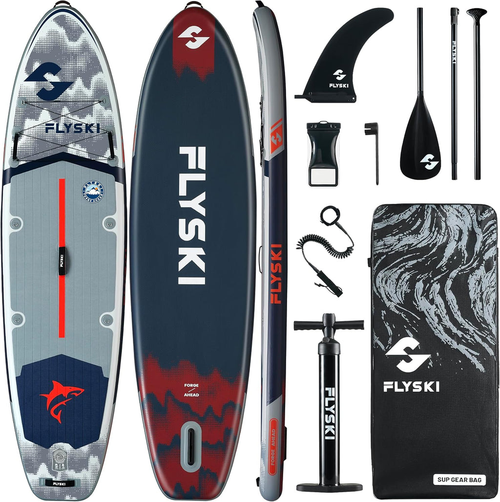 11'x34 Ultra Wide Paddleboards, Inflatable SUP&420lb Capacity for All Skill, Stand-up Paddle Board for Adults, Yoga/Fishing/Family, EVA Deck, US Fin, High-Pressure Pump, 100L Bag, Safety Leash
