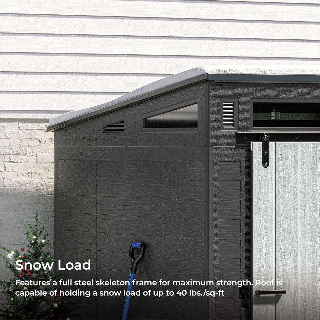 Modernist® 10 ft. x 7 ft. Barn Door Storage Shed, Made in The USA
