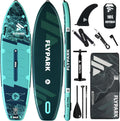 Flypark 10'8/11'x35'' Fishing&Family Stable Inflatable Paddle Boards, Extra Wide SUP Paddleboard Inflatable, 430lb/3 People, Stand Up Paddle Board for Adults, Camera Mount, Shoulder Strap, Rod Holder