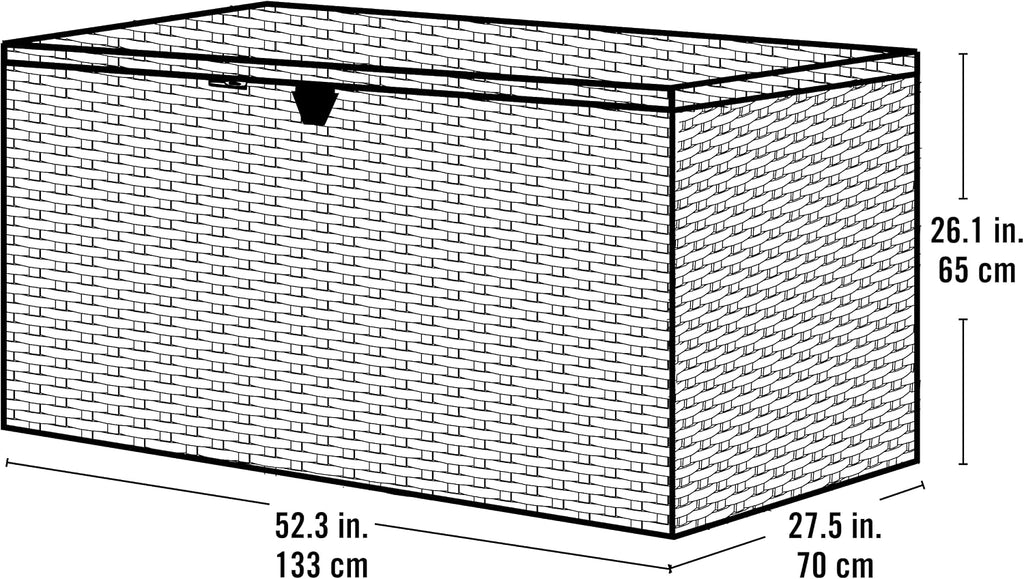 Arrow 4' x 2' x 2' Spacemaker Espresso 134 Gallon Hot-Dipped Galvanized Steel Storage Deck Box