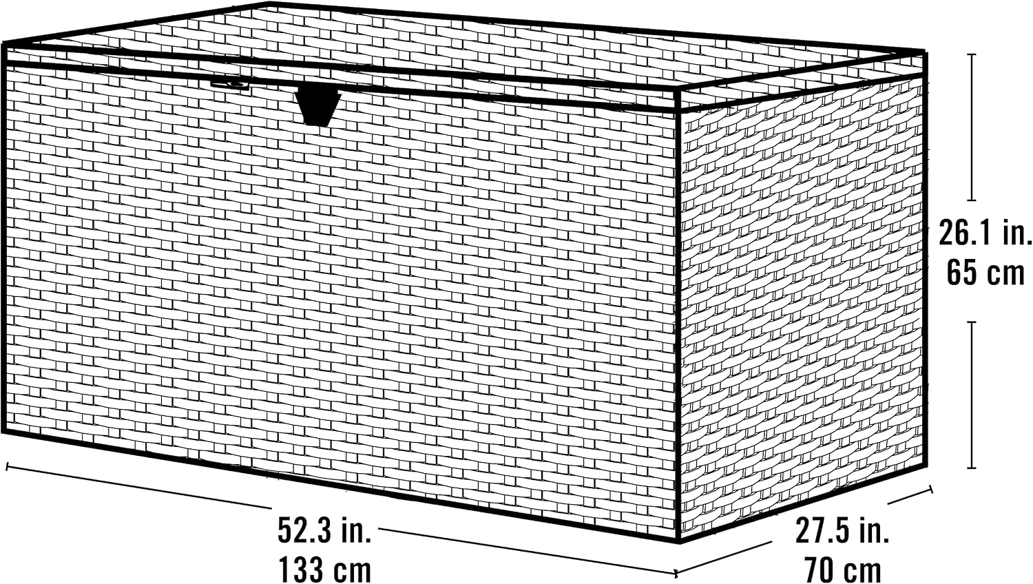 Arrow 4' x 2' x 2' Spacemaker Espresso 134 Gallon Hot-Dipped Galvanized Steel Storage Deck Box
