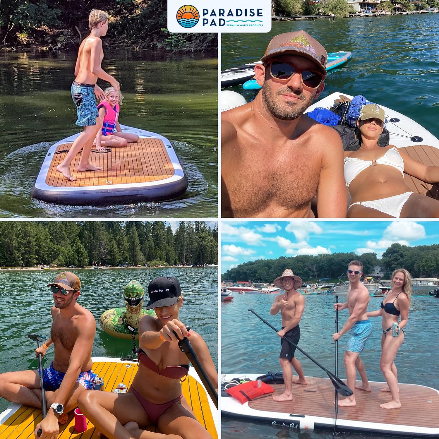 Multi Person Inflatable Paddle Board I Family Paddle Board I Giant Sup | Premium Multi Person Sup I Paradise Pad 12'x5'