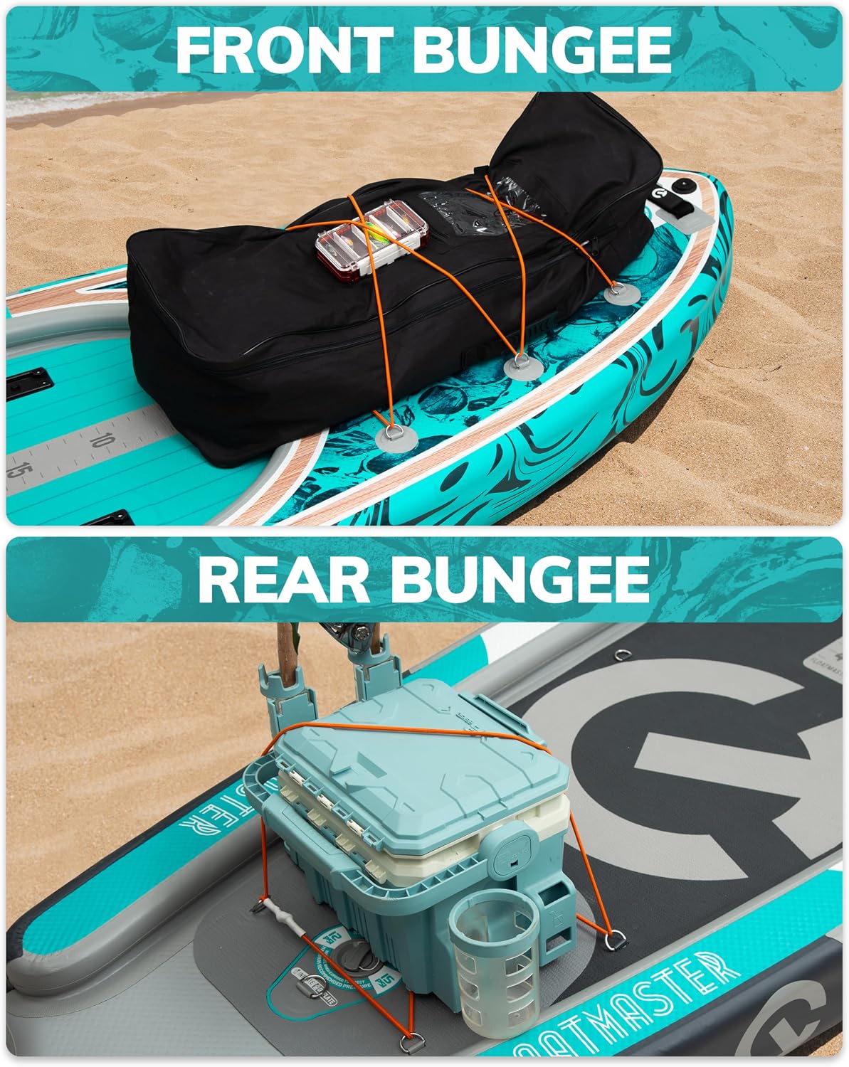 CETANA 11'6×35' Extra Wide Stand Up Paddle Board for Adults & Youth, 400lb Capacity Inflatable Paddle Board, Sup for 2+1 Person with Removable US Fin, 100L Backpack, Floating Paddle, Safety Leash