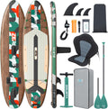 ZLX Inflatable Stand Up Paddle Board, 10'6' SUP Non-Slip Stable Deck Pad, Unique Center Fin, Premium Accessories, Paddleboard for Adults, Beginners, All Skill Levels