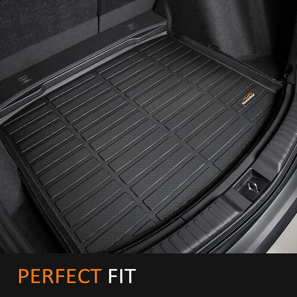 Binmotor-Floor Mats & Cargo Liner Set for Toyota RAV4 2006-2012, Includes 1st+2nd+Rear Trunk Mat, All Weather Car Mat for RAV4 Accessories Rubber Mats TPE Cargo Mat