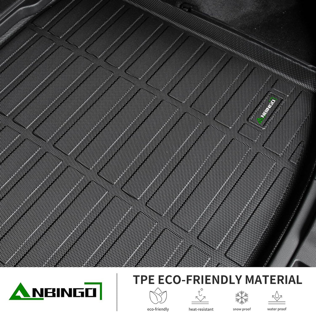 ANBINGO® Floor Mats & Cargo Liner for Toyota Camry 2007-2011 CE/LE/SE/XLE (Gas Only) All Weather Protection TPE Heavy Duty Non-Slip Automotive Camry Floor Liners Accessories, Black