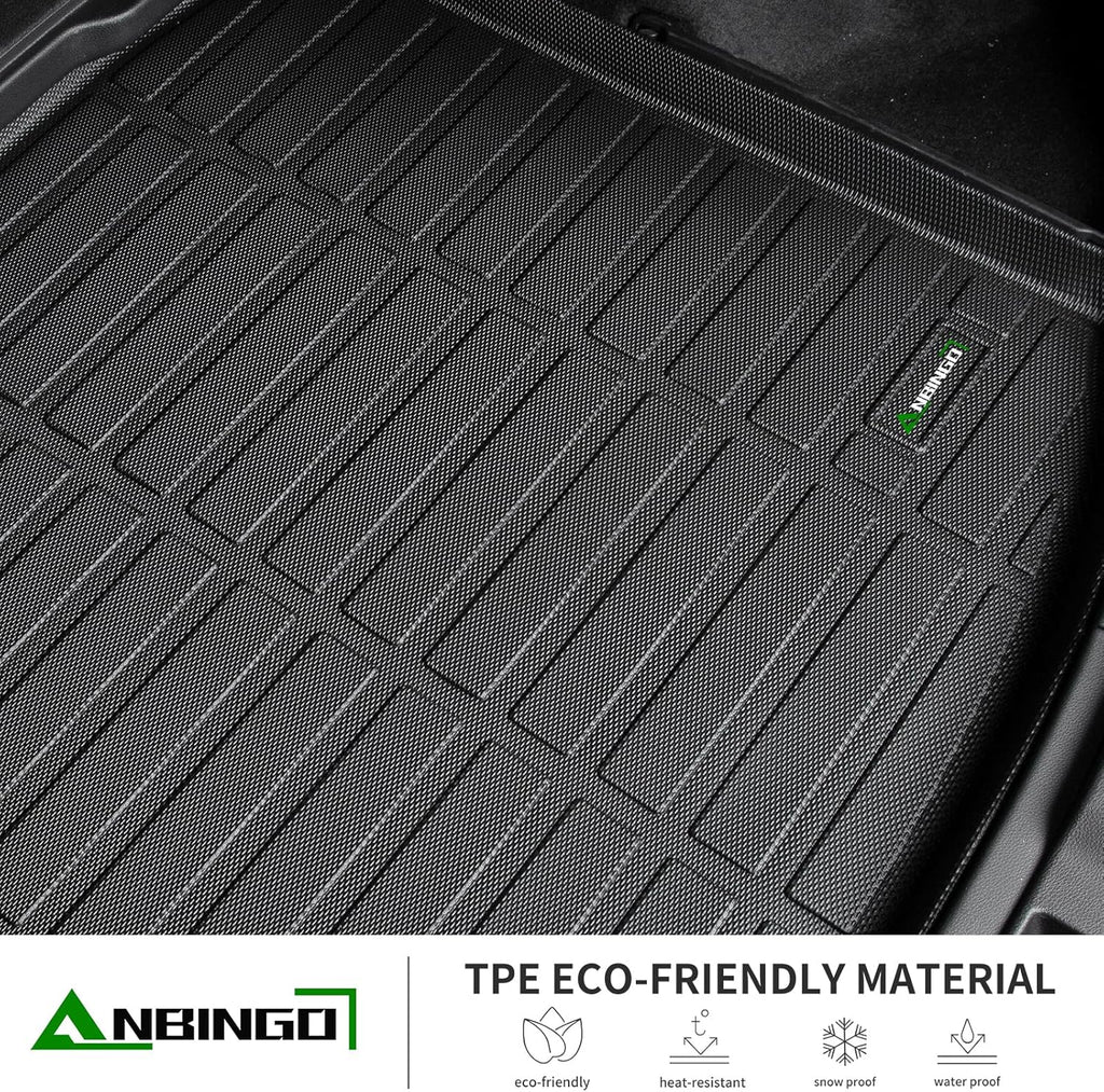 ANBINGO® Floor Mats & Cargo Liner for Genesis GV80 5 Seats 2026 2025 2024 2023 2022 2021 (Not Fit Coupe) All Weather Floor Liners Protection TPE Heavy Duty Non-Slip Automotive Accessories, Black
