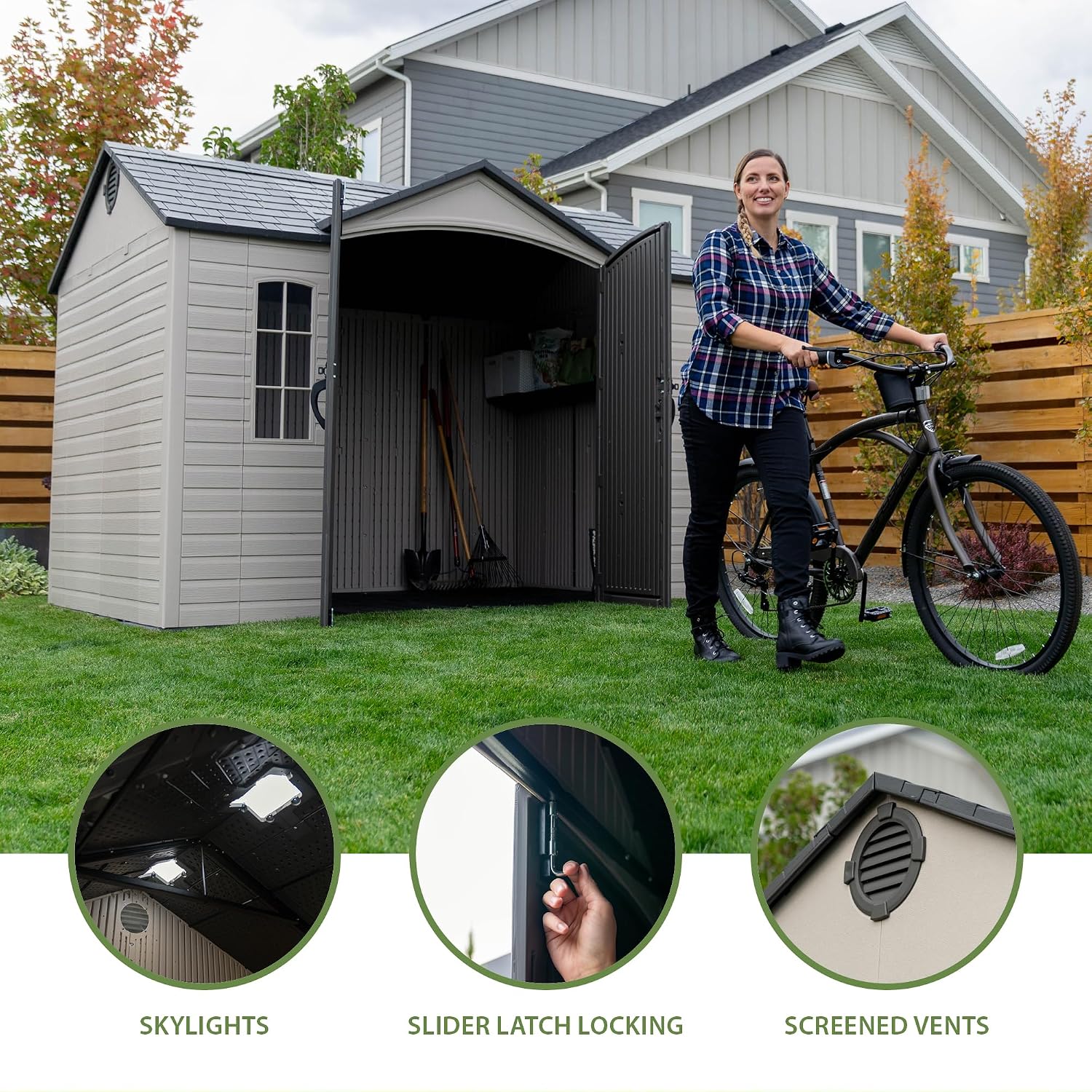Lifetime Outdoor Storage Shed, 10 x 8 Foot
