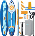ZLX Inflatable Stand Up Paddle Board, 10'6' SUP Non-Slip Stable Deck Pad, Unique Center Fin, Premium Accessories, Paddleboard for Adults, Beginners, All Skill Levels