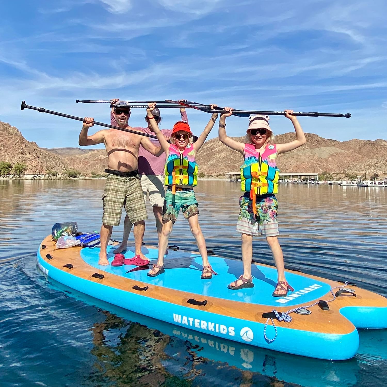 Waterkids Paddle Boards for Kids and Adults, Inflatable Stand Up Paddle Board Packages for Families