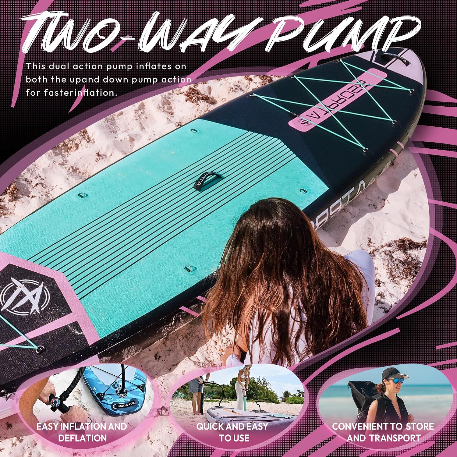 11'6'x35' Inflatable Paddle Board, 450lbs Extra Wide Stand Up Paddleboard for Adults with Premium SUP Accessories Kit & Backpack, Blow Up Kayak Non-Slip Stable Deck Boat for Yoga Fishing Surf