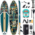 10'6'' Inflatable Stand Up Paddle Board (SUP) for Adults and Youth with Non-Slip Deck – Complete Accessories Kit, for Fishing, Yoga, Fitness & Family Fun