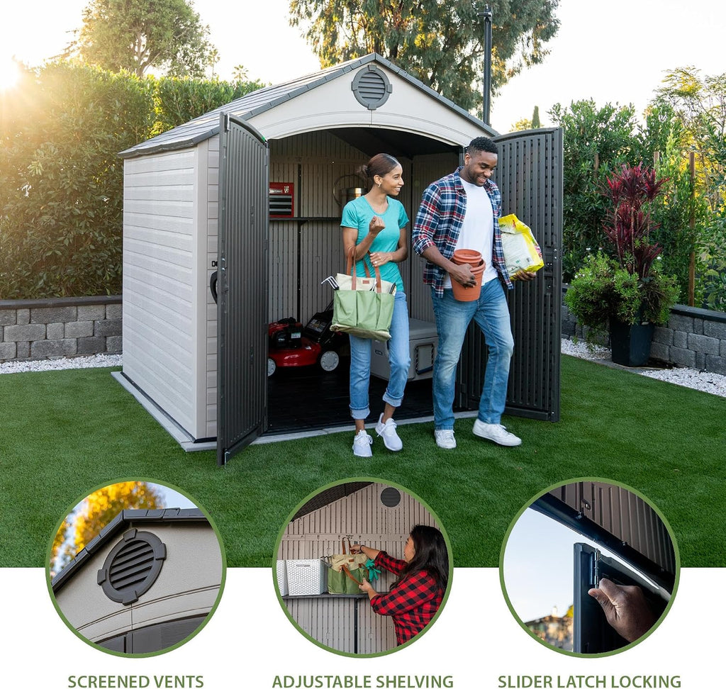 Lifetime Outdoor Storage Shed, 8 x 7.5 Foot
