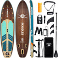 11' Inflatable Stand Up Paddle Board – Extra Wide SUP for Adults & Kids of All Skill Levels, Stable Paddleboard with Pump, Fins, Backpack, Accessories & Waterproof Phone Pouch