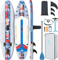 ZLX Inflatable Stand Up Paddle Board, 10'6' SUP Non-Slip Stable Deck Pad, Unique Center Fin, Premium Accessories, Paddleboard for Adults, Beginners, All Skill Levels