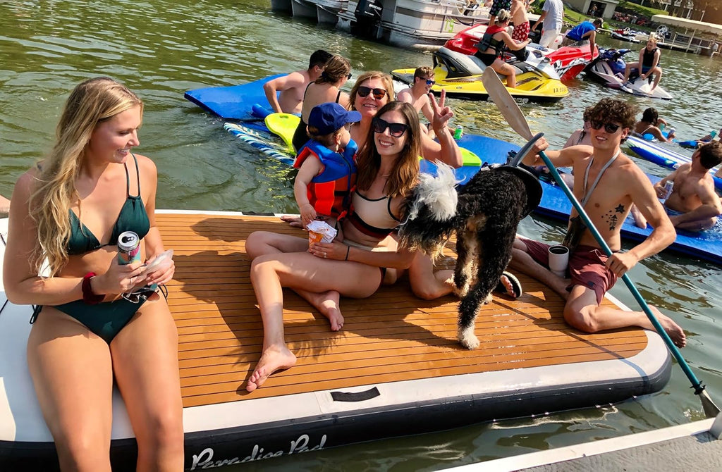 Multi Person Inflatable Paddle Board I Family Paddle Board I Giant Sup | Premium Multi Person Sup I Paradise Pad 12'x5'