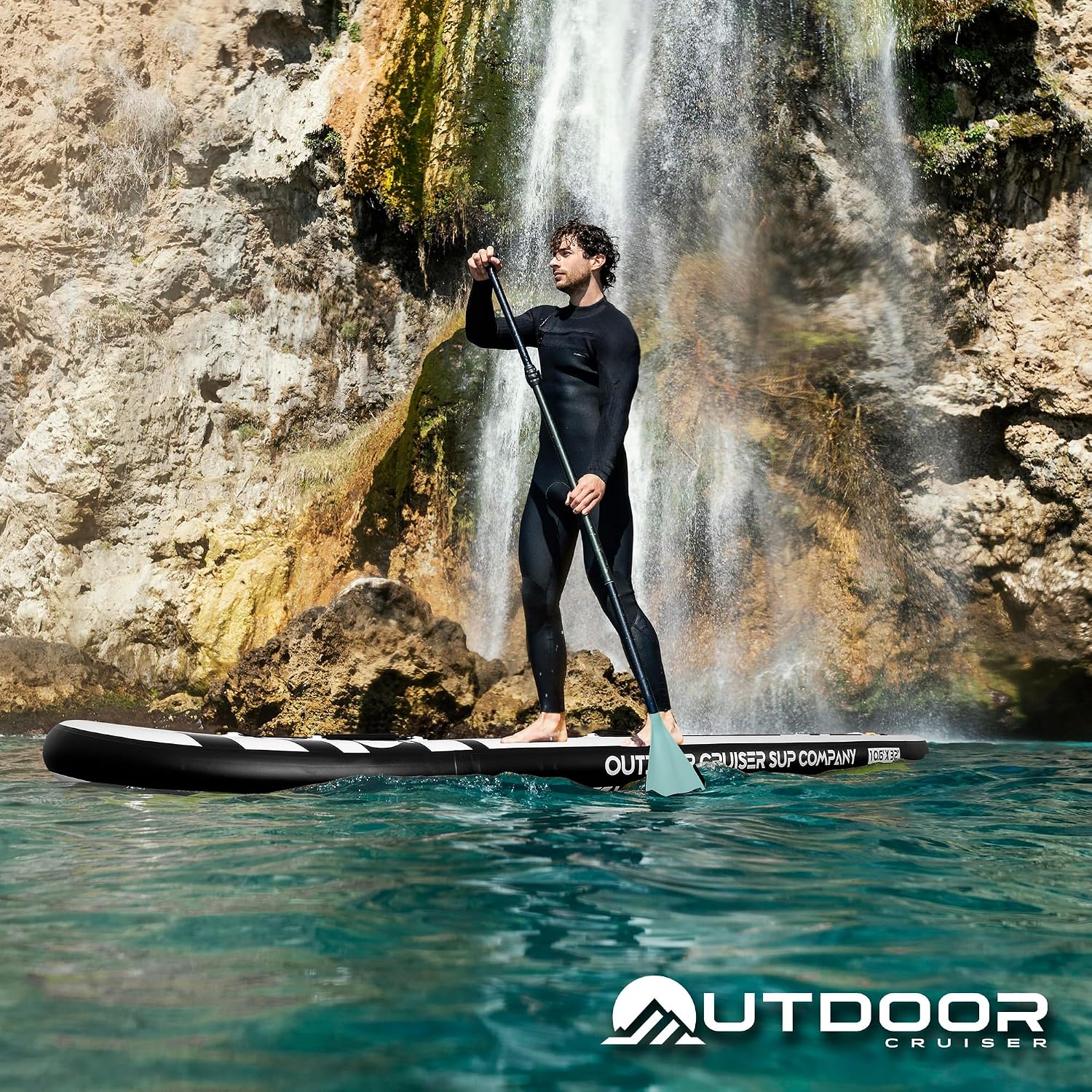 OutdoorCrusier Ultra-Portable Inflatable Stand-Up Paddle Board, Lightweight & Stable with Non-Slip Design, Complete SUP Accessories, Durable Drop-Stitch Material