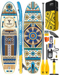 YASKA Inflatable Stand up Paddle Board 11ft with Premium SUP Accessories,Extra Wide Design Non-Slip Paddleboard for Beginner Adults Advenor Yoga Fishing